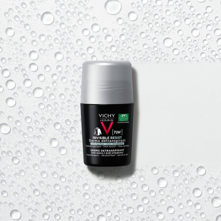 Pachet Deodorant roll-on antiperspirant pentru barbati Invisible Resist 72H, 50 ml + 50 ml, Vichy 699442