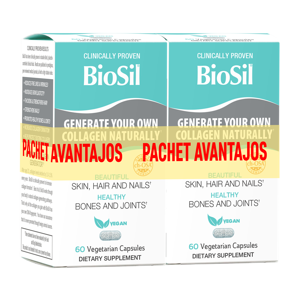 Pachet Biosil colagen capsule, 60 capsule + 60 capsule, Biosil