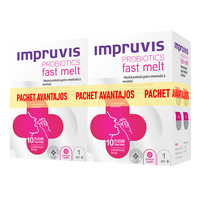 Pachet Impruvis Probiotic Fast Melt, 10 plicuri + 10 plicuri, Impruvis