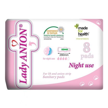 Absorbante de noapte Night Use, 8 bucati, Lady Anion