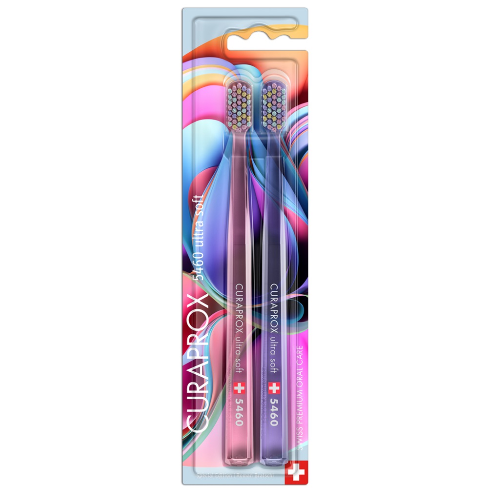 Periuta de dinti CS 5460 Duo Colorful Curls, 2 bucati, Curaprox