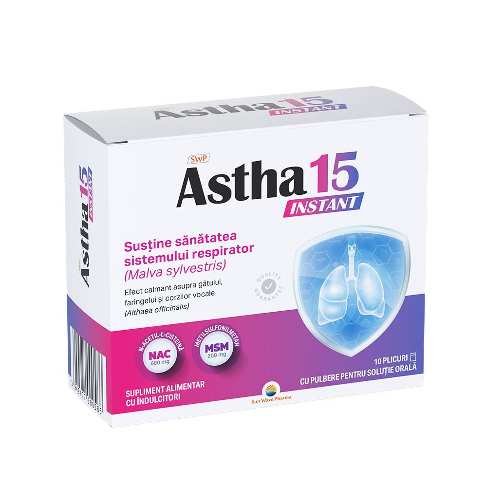 Astha 15 Instant, 10 plicuri, Sun Wave Pharma