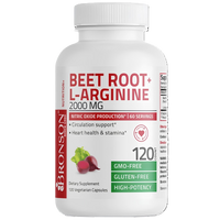 BeetRoot Extract Radacina Sfecla + L-arginine, 2000 mg, 120 capsule, Bronson Laboratories
