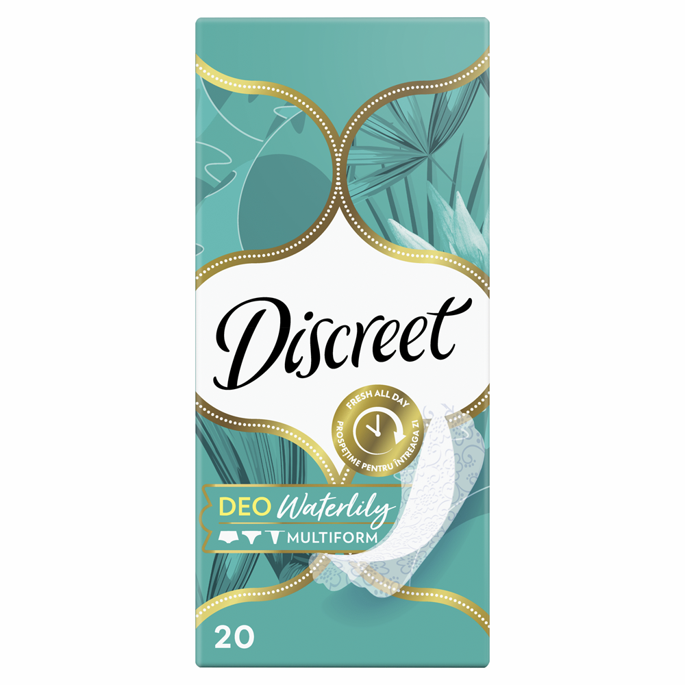 Absorbante zilnice Mutiform Deo Waterlily, 20 bucati, Discreet