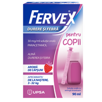 Fervex Durere si Febra pentru copii, 30 mg/ml solutie orala, 90 ml, Upsa
