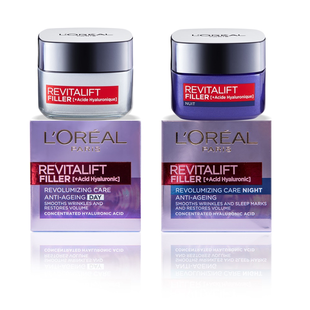 Pachet Crema antirid de zi Revitalift Filler 50 ml + Crema hidratanta antirid de noapte Revitalift Filler 50ml, Loreal