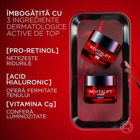 Pachet Revitalift Laser Crema antirid de zi, 50 ml + Crema antirid de noapte, 50 ml, Loreal 673638
