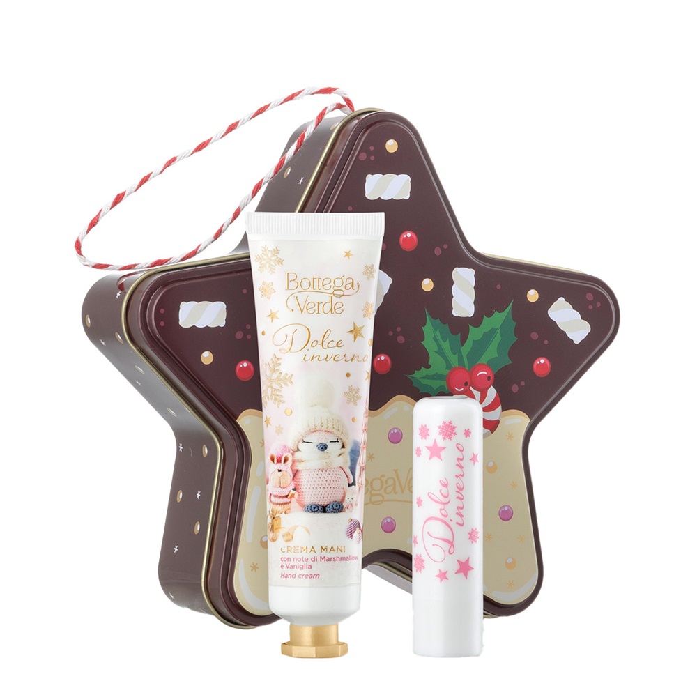 Set pentru femei Crema de maini hidratanta, 30 ml + Balsam de buze Dolce inverno, 4 g, Bottega Verde