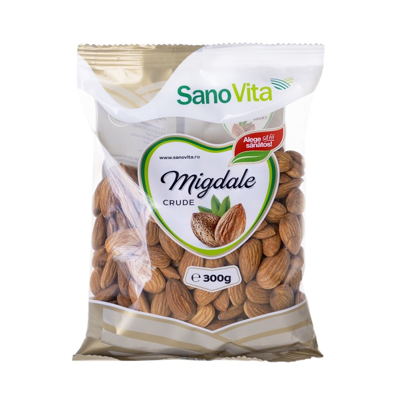 Migdalele crude, 300 g, Sanovita