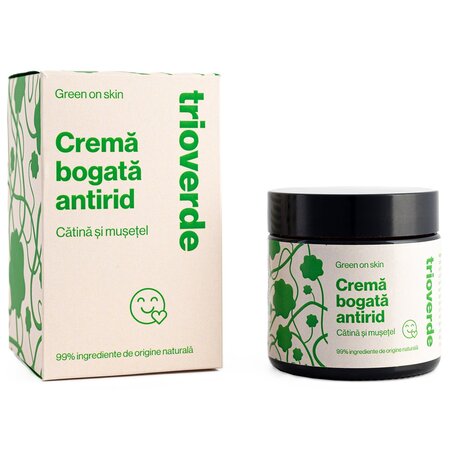 Crema bogata antirid de fata cu catina si musetel, Trio Verde 704032