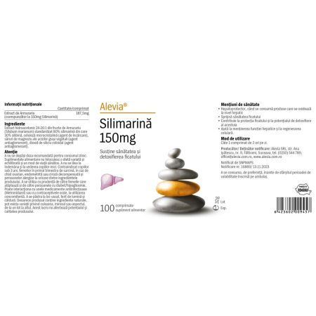Silimarina, 150 mg, 100 comprimate, Alevia 701322