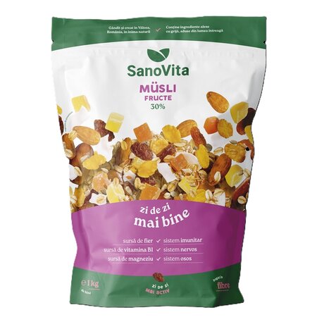 Musli cu Fructe, 1000 g, Sanovita
