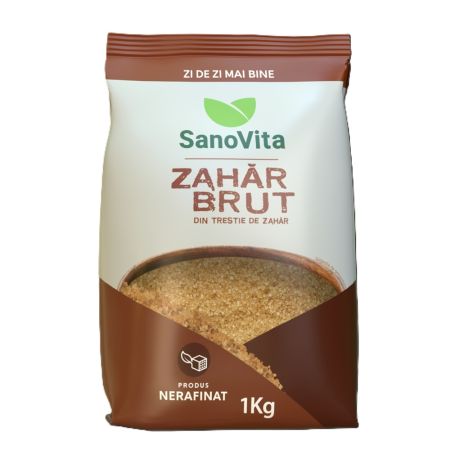 Zahar brut din trestie de zahar, 1000 g, Sanovita