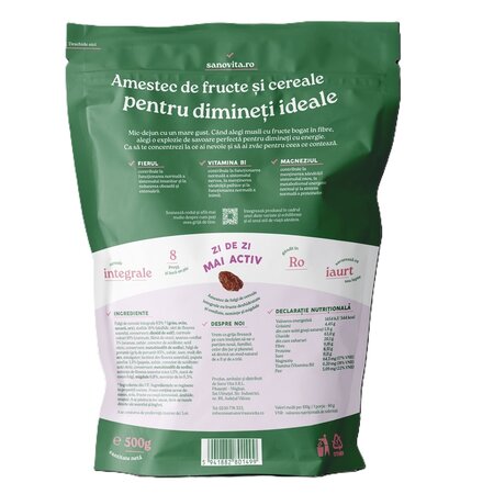 Musli cu Fructe, 500 g, Sanovita 737714
