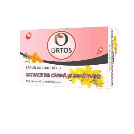 Sapun cu extract de catina si sunatoare, 100 g, Ortos
