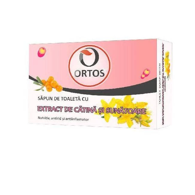 Sapun cu extract de catina si sunatoare, 100 g, Ortos