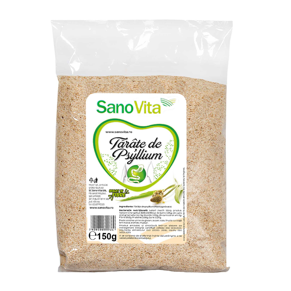 Tarate de Psyllium, 150 g, Sanovita