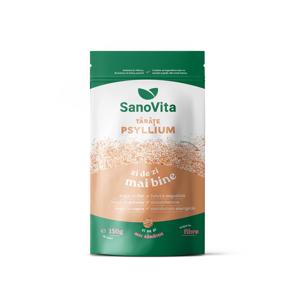 Tarate de Psyllium, 150 g, Sanovita