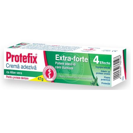 Crema adeziva pentru fixarea protezei dentara cu menta Extra-Forte, 47 g, Protefix