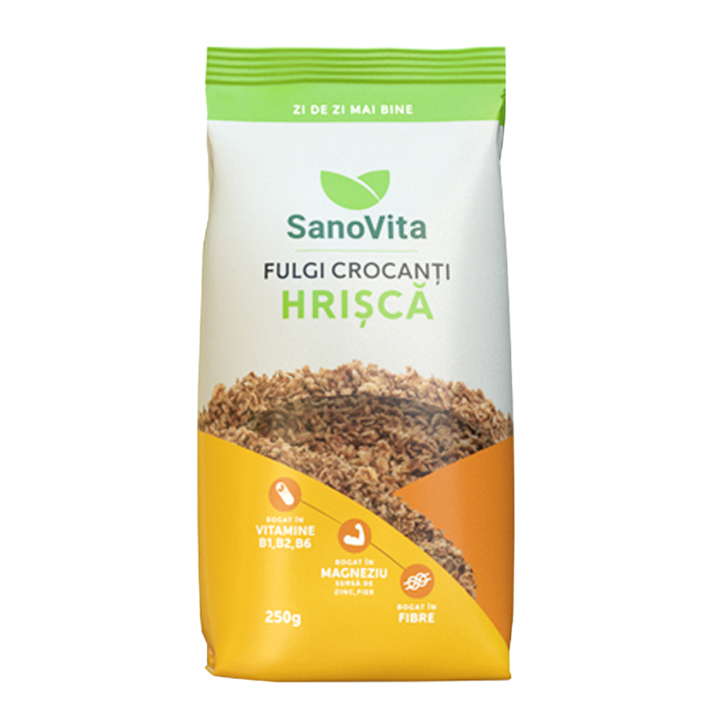 Fulgi de hrisca crocanti, 250 g, Sanovita