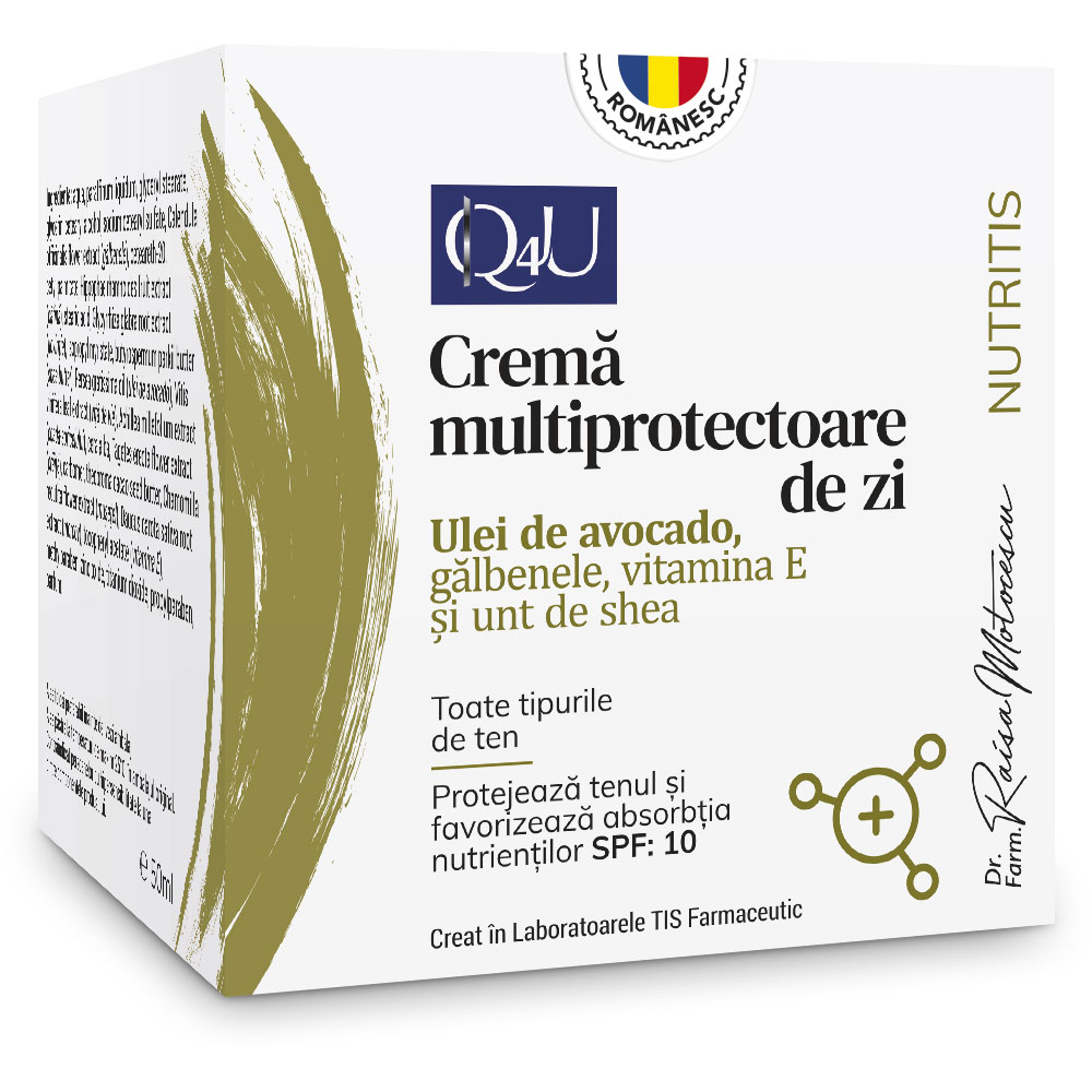 Crema de zi multiprotectoare Nutritis Q4U, 50 ml, Tis Farmaceutic