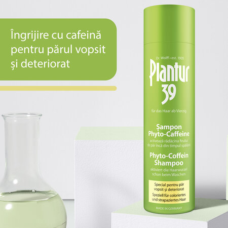 Sampon pentru par vopsit si deteriorat Phyto-Caffeine Plantur 39, 250 ml, Dr. Kurt Wolff 721623
