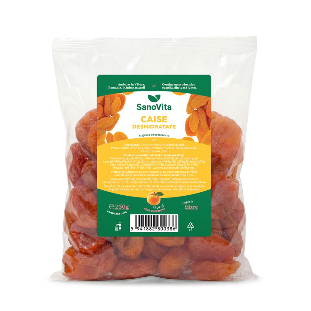 Caise uscate, 250 g, Sanovita