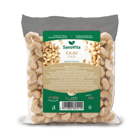 Caju crud, 150 g, Sanovita