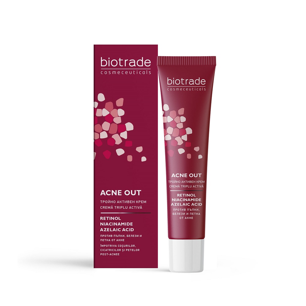 Crema triplu activa Acne Out, 30 ml, Biotrade