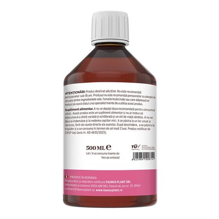 Colagen lichid hidrolizat pentru par, piele si unghii Colagenus Frumusete, 500 ml, Faunus Plant 739284