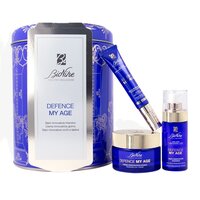Pachet crema de zi regeneranta 50 ml + ser intensiv regenerant 30 ml + ser pentru conturul ochilor si al buzelor 15 ml Defence my age, Bionike