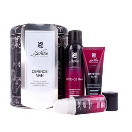 Pachet spuma de barbierit 200 ml + balsam calmant după barbierit 75 ml + deodorant roll-on 50 ml Defence man, Bionike