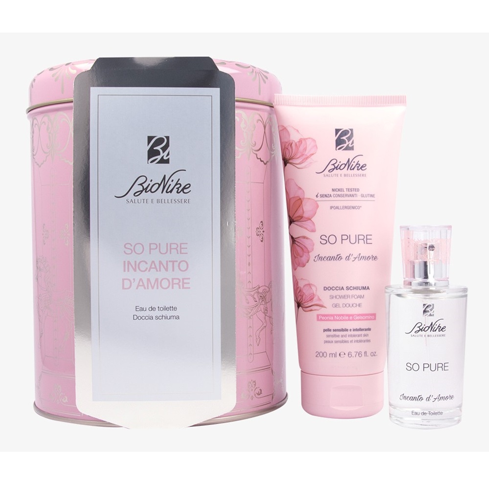 Pachet apa de toaleta 50 ml + gel de dus 200 ml So pure incanto d'amore, Bionike