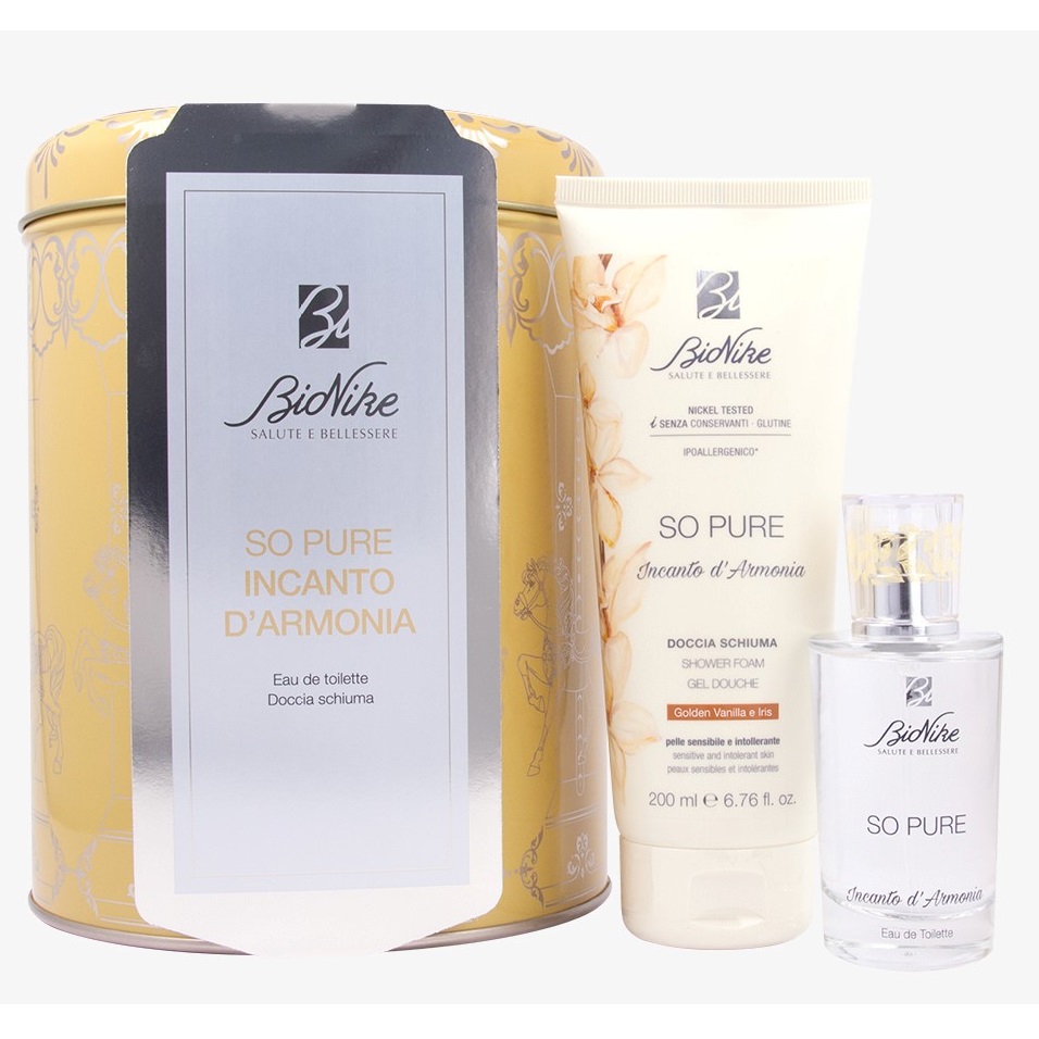 Pachet apa de toaleta sticla 50 ml + gel de dus tub 200 ml So pure incantio d'armonia, Bionike