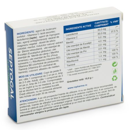 Septogal + Lactoferina, 18 comprimate pentru supt, Aesculap 704819