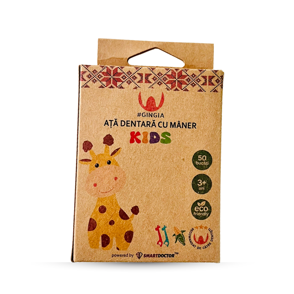 Ata dentara cu maner Kids, 50 bucati, Gingia