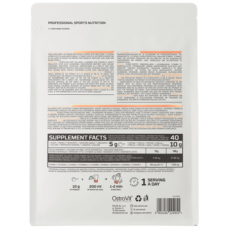 Colagen + Vitamina C cu aroma de piersici, 400 g, OstroVit 665221