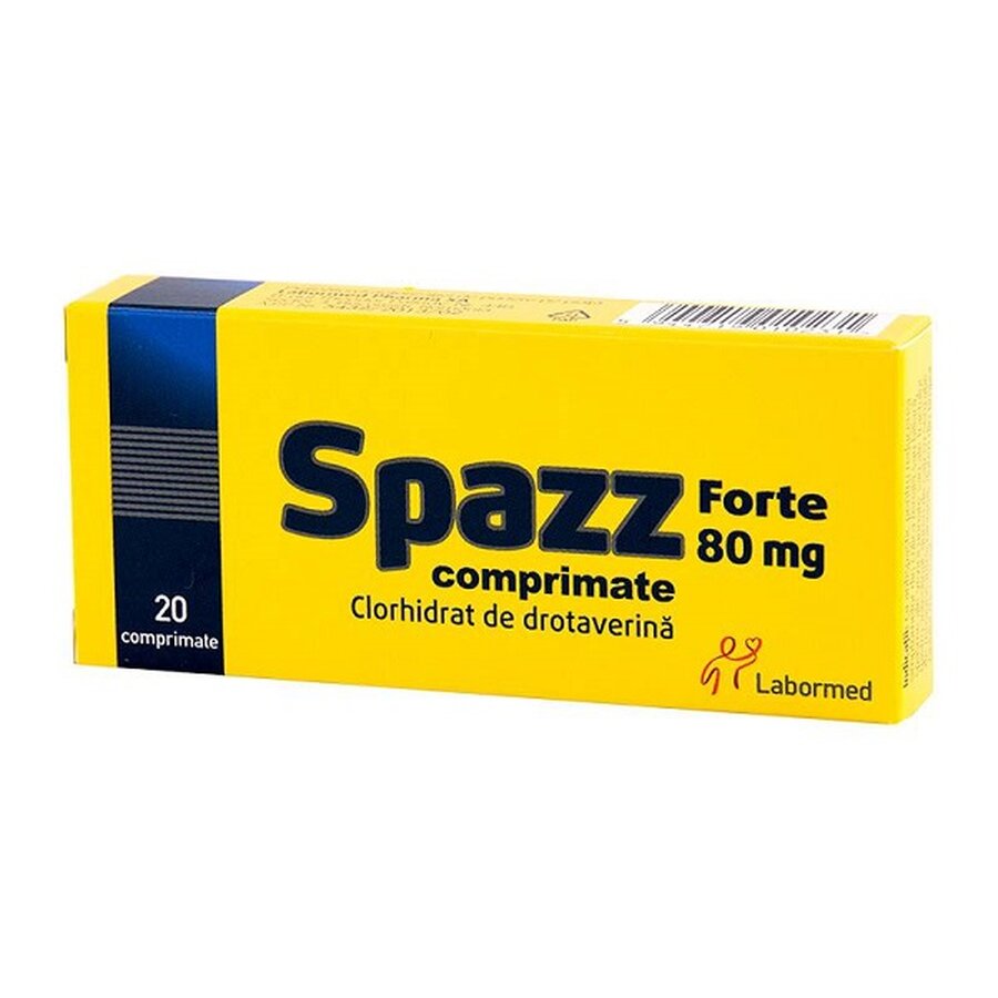 Spazz Forte, 80 mg, 20 comprimate, Alvogen : Farmacia Tei online
