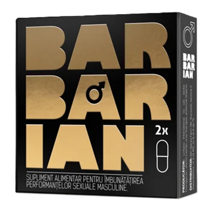 Supliment pentru potenta Barbarian, 2 capsule, Adya Green Pharma