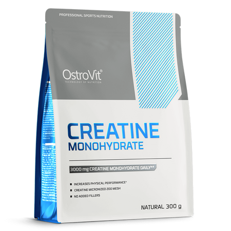 Creatina Monohidrata fara aroma, 300 g, OstroVit