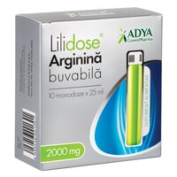 Arginina Buvabila Lilidose, 2000 mg, 25 ml x 10  doze, Adya Green Pharma