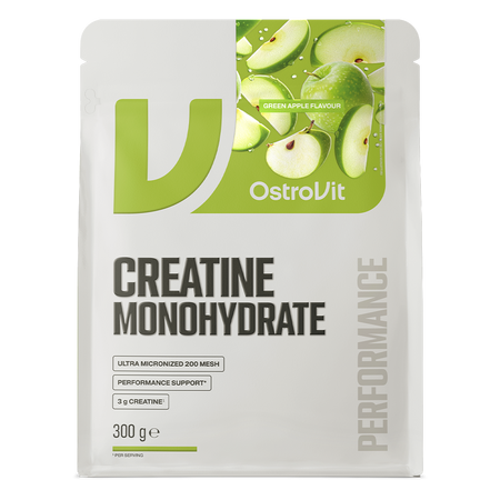Creatina monohidrata Green Apple, 300 g, OstroVit 741388