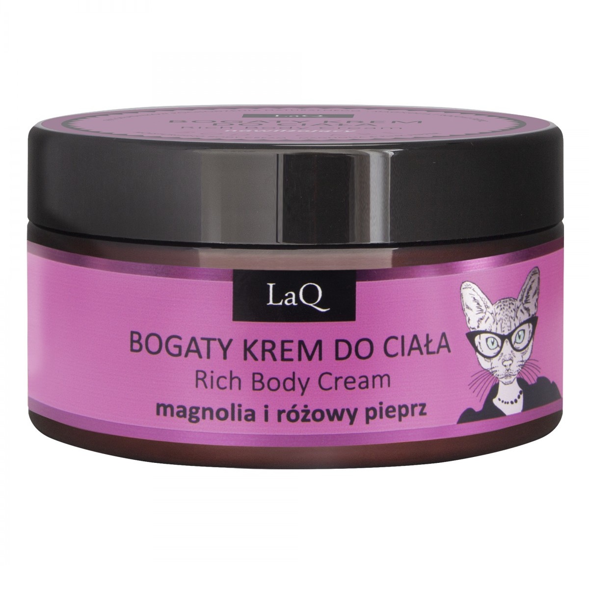 Crema hidratanta pentru corp cu magnolie si piper roz, 200 ml, LaQ