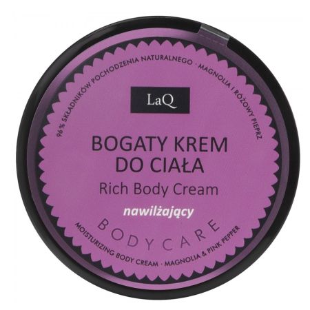Crema hidratanta pentru corp cu magnolie si piper roz, 200 ml, LaQ 656213
