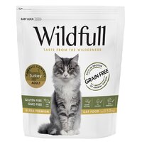 Hrana uscata cu curcan pentru pisici adulte Hairball, 1500 g, Wildfull