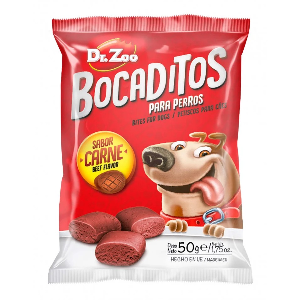 Recompense cu vita pentru caini Bocaditos, 50 g, Dr. Zoo