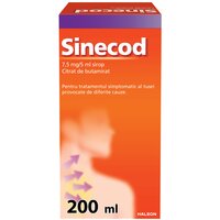 Sinecod sirop, 7,5 mg/5 ml, 200 ml, Haleon
