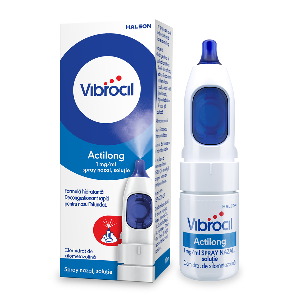 Vibrocil Actilong spray nazal, soluţie, 1mg/ml, 10 ml, Haleon