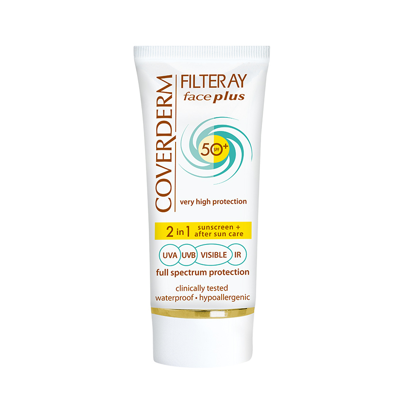 Crema de fata cu SPF50, Filteray Normal Tinted Light Beige, 50 ml, Coverderm