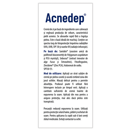 Crema pentru tenul predispus la acnee Acnedep, 50 ml, Dr. Phyto 590796